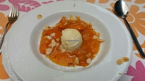apricot compote with vanilla ice at Kaufmann Kaufmann in Villach