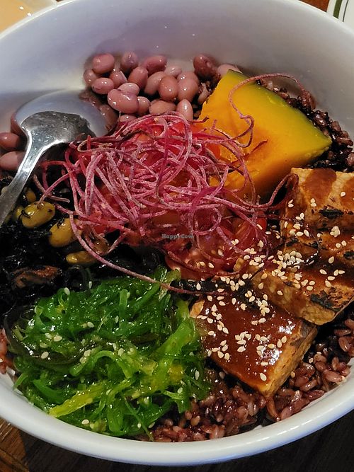 Pumpkin tempeh rice bowl at LuAnne's Wild Ginger in New York City