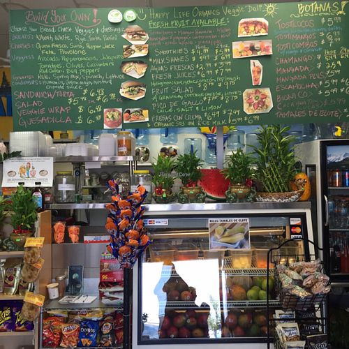 Inside the water store at Happy Life Organics Veggie Deli in Chula Vista