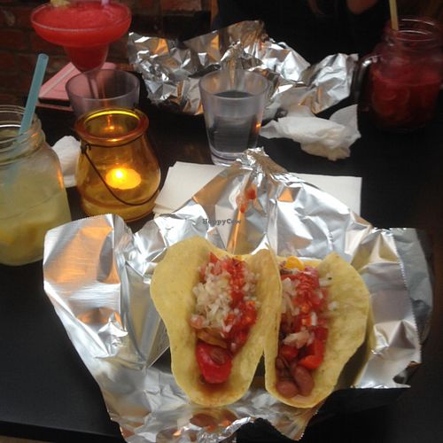 Vegetarian tacos at Gusto Taco 구스토 타코 in Seoul