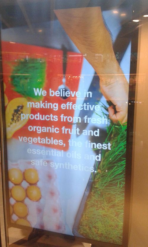 Policy sign 2 at LUSH - Shatin in New Territories