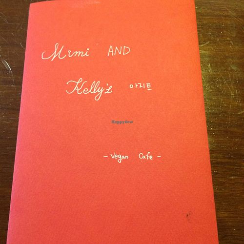 Menu at Mimi and Kelly's in Seoul