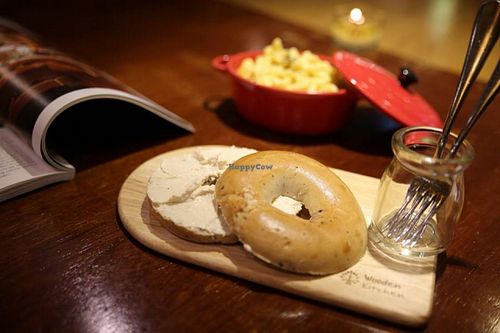 cream cheese bagle  at Mimi and Kelly's in Seoul