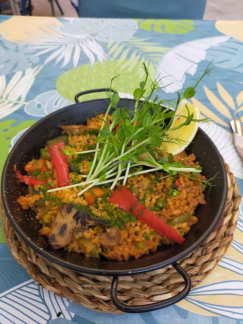Vegetable paella at Vegetalia - Gotico in Barcelona