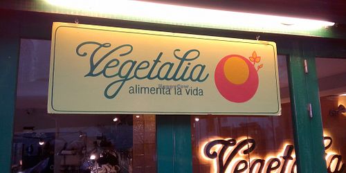 Front sign. at Vegetalia - Gotico in Barcelona