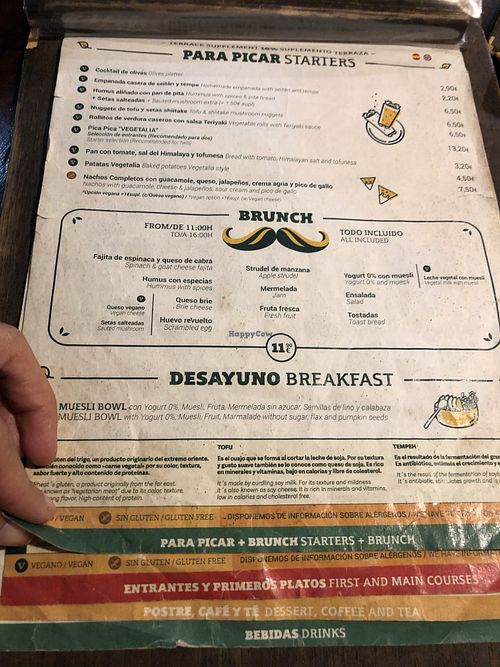 Menu 1 at Vegetalia - Gotico in Barcelona