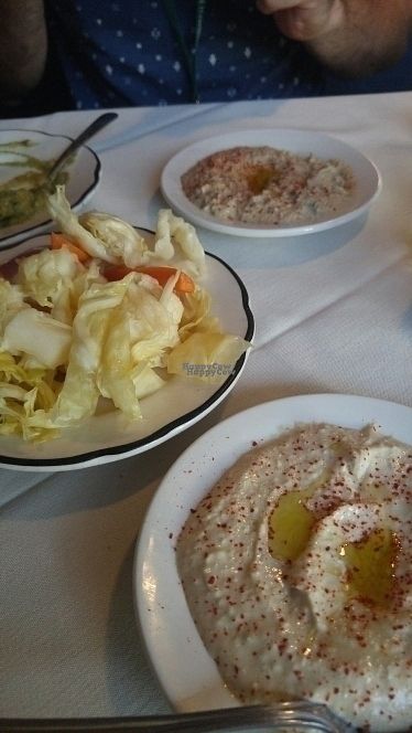 hummus and baba ganoush at The Kasbah in Niagara Falls