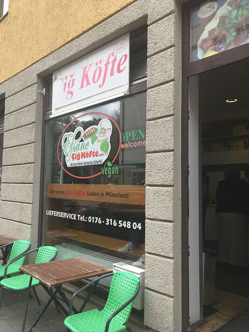 outside at Efsane Cig Kofte in Munich