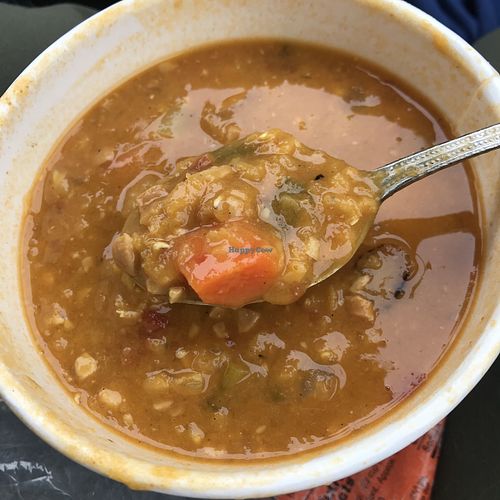 Vegan lentil soup  at Odie's Deli in Soldotna
