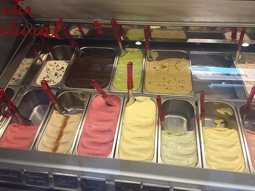 All vegan!! :) at Heladeria Gocce di Latte in Barcelona