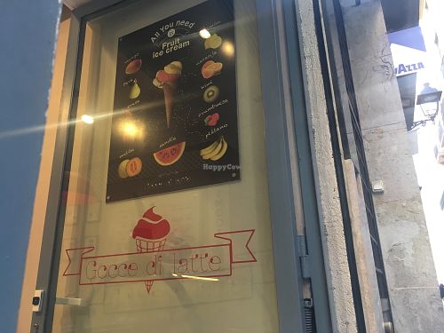 front door  at Heladeria Gocce di Latte in Barcelona