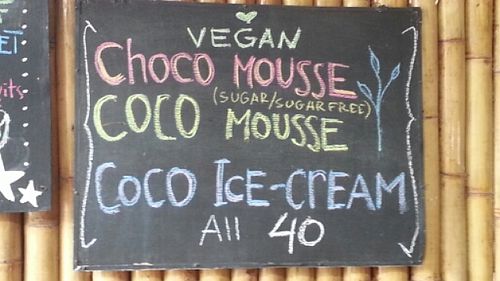 desert menu at Karma Kafe in Koh Phangan