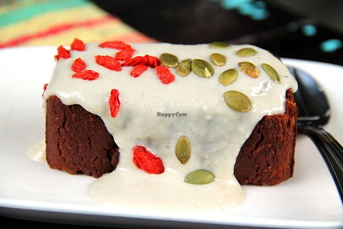 This was carrot cake I think. Not easy to find vegan desserts in Thailand that wouldn´t be raw all the time.  at Karma Kafe in Koh Phangan