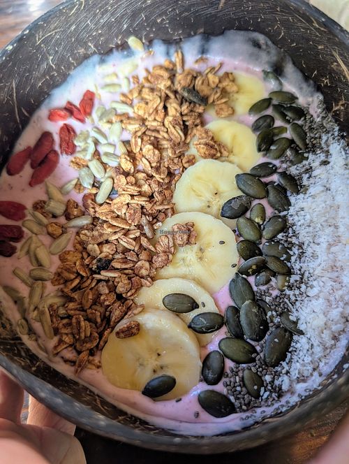 Berry smoothie bowl at Karma Kafe in Koh Phangan