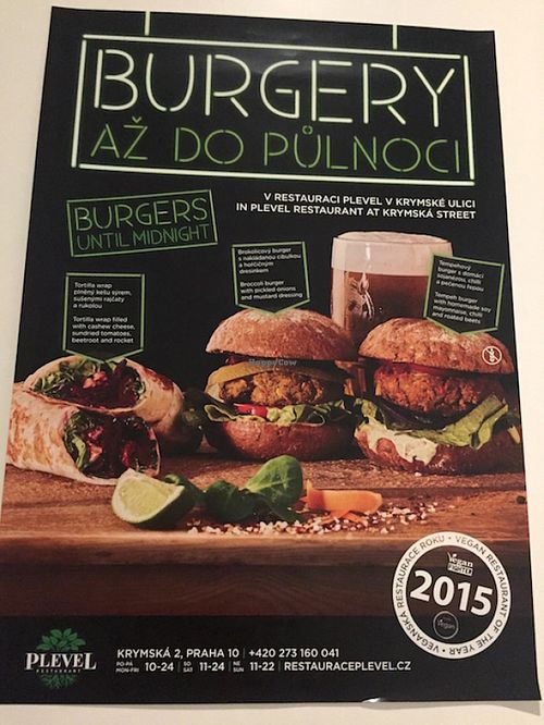Burgers until midnight at Plevel - Jindrisska in Prague