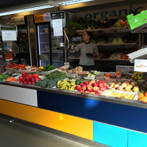 fresh organic produce and vegan products at La Caracola in Malaga