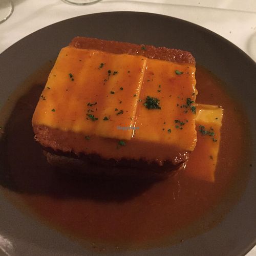 Vegan Francesinha at Lupin Restaurante Vegetariano in Porto