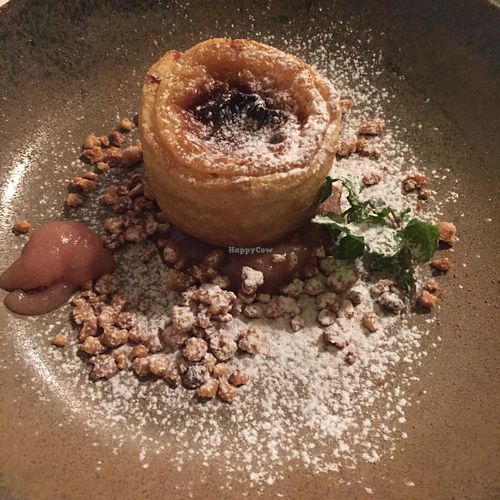 Vegan Pastel de Nata at Lupin Restaurante Vegetariano in Porto