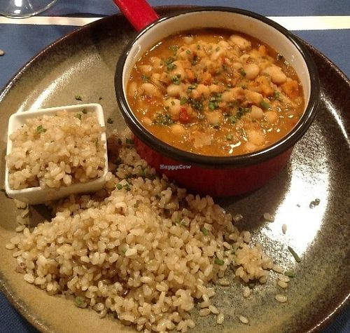 Stew with rice & Shepard's Pie at Lupin Restaurante Vegetariano in Porto