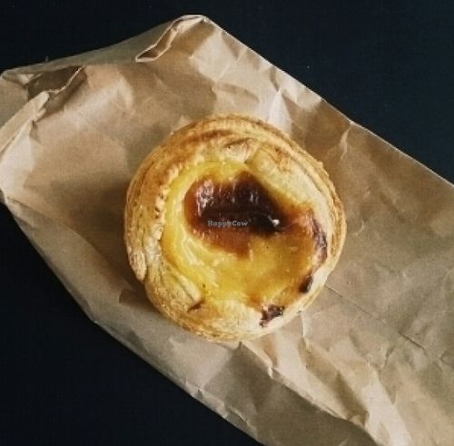 pastel de nata at Lupin Restaurante Vegetariano in Porto