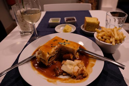Francesinha - interior at Lupin Restaurante Vegetariano in Porto
