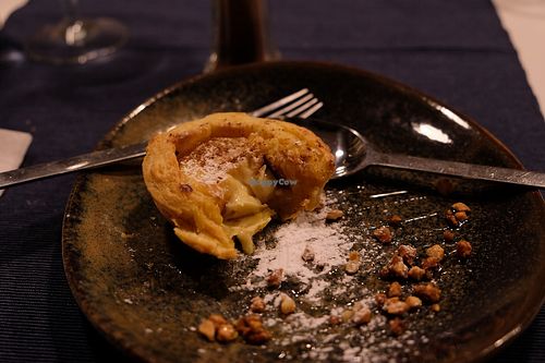 Pastel de Nata - interior at Lupin Restaurante Vegetariano in Porto