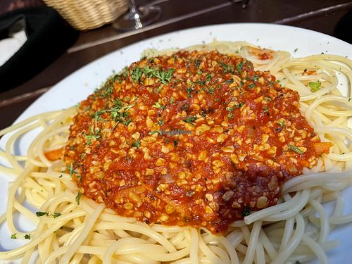 vegan spaghetti at Spaghetteria Orlando in Bamberg