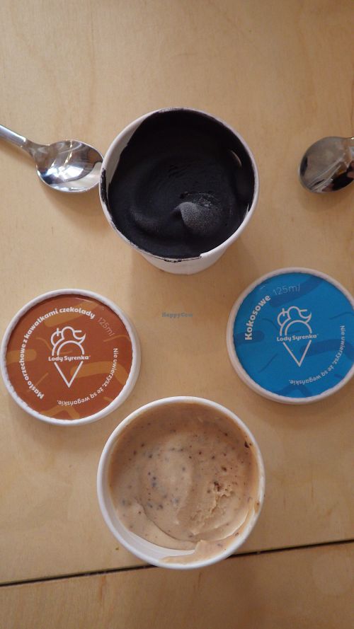 Black coconut and chocolate peanut butter ice cream at Vegan Ramen Shop - Finlandzka in Warsaw