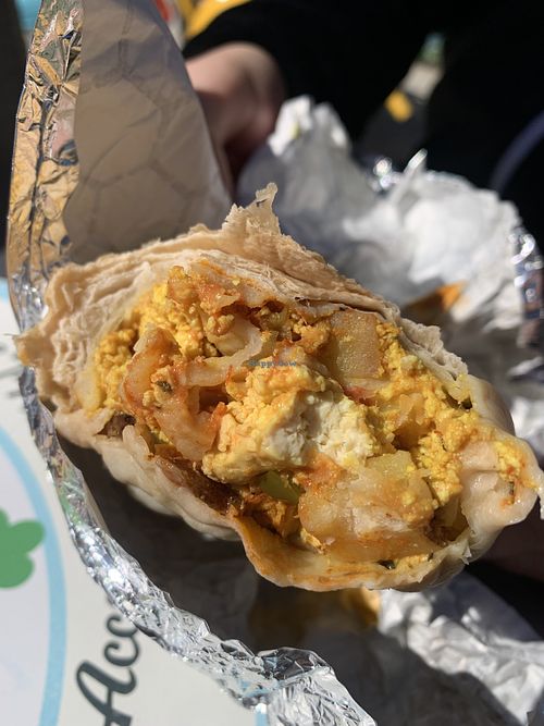 Vegan breakfast burrito - pretty good!   at Davis Food Co-op in Davis