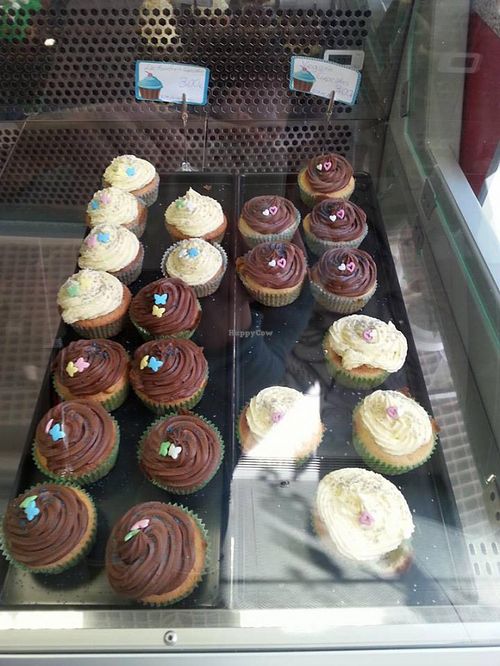 Choice of vegan cupcakes at Candy Andy in Trier