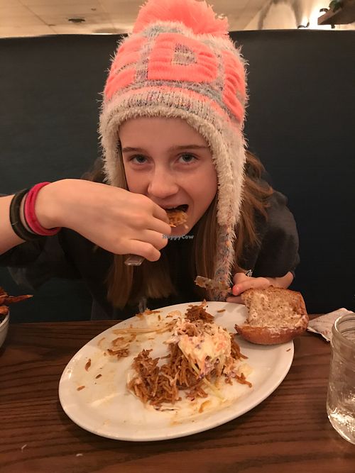 Pulled Pork---so good!!! (Sweet potato) at Naked Cafe in Kelowna