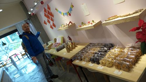 Huge selection of sweet treats! at Vegan Heaven in Jiaosi