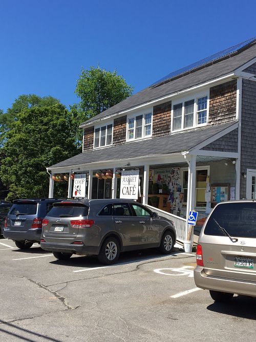 Outside the Blue Hill Co-op at Blue Hill Co-op and Cafe in Blue Hill