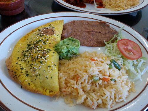 vegan empanada at Empanadas Mexican Grill in Albuquerque