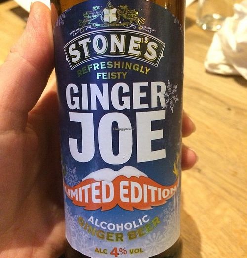 Gluten-free alcoholic ginger beer! Was good. :) at The Vegan Bar in Malmo