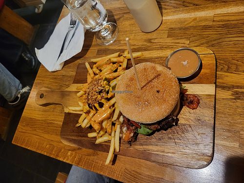 Philadelphia burger at The Vegan Bar in Malmo