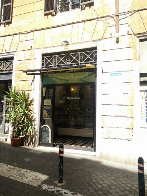 Outside at Gelateria dell Angeletto in Rome