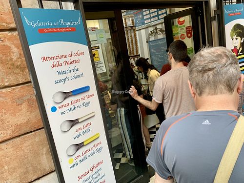 outside at Gelateria dell Angeletto in Rome