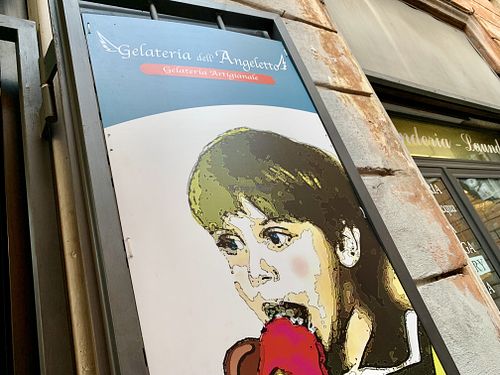 store front at Gelateria dell Angeletto in Rome