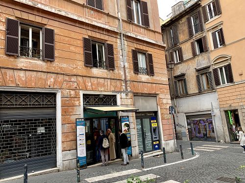 outside at Gelateria dell Angeletto in Rome