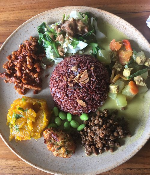 Nasi Campur at Wulan Vegetarian Warung in Ubud