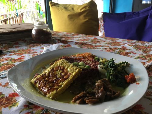 Naughty green curry rice at Wulan Vegetarian Warung in Ubud