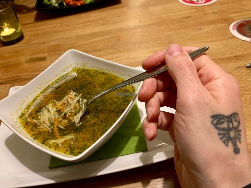 noodle soup  at triVida in Klagenfurt