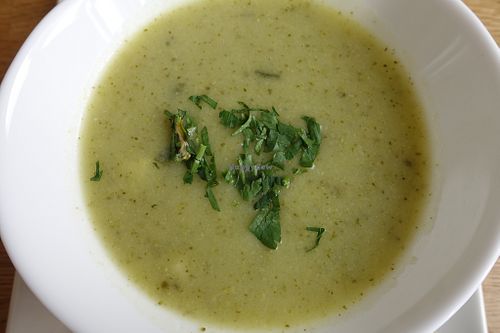 Broccoli with Cucumber Soup at triVida in Klagenfurt