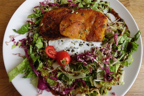 Daily menu, delicious and very cheap includind a soup! at triVida in Klagenfurt