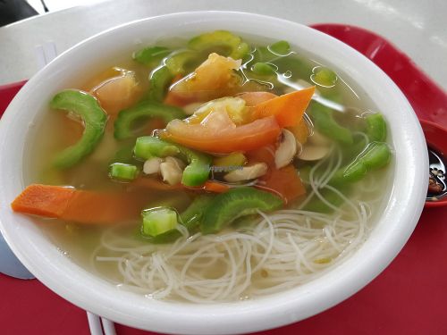 Bittergourd bee hoon soup at He Xi Vegetarian in East Singapore