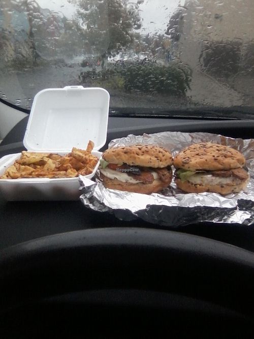 Vegan Bacon Cheeseburgers with Homemade Fries at M.U. Journey Back to Our True Purpose in Tacoma