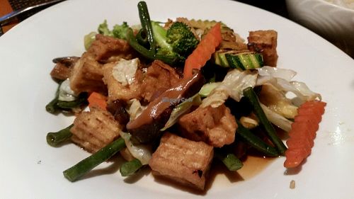 stir fry vegetable with tofu - salty though at Maui Thai Bistro in Kihei