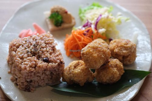 Deep fried soy meat at Mooring Deck in Higashi-fuchinobe