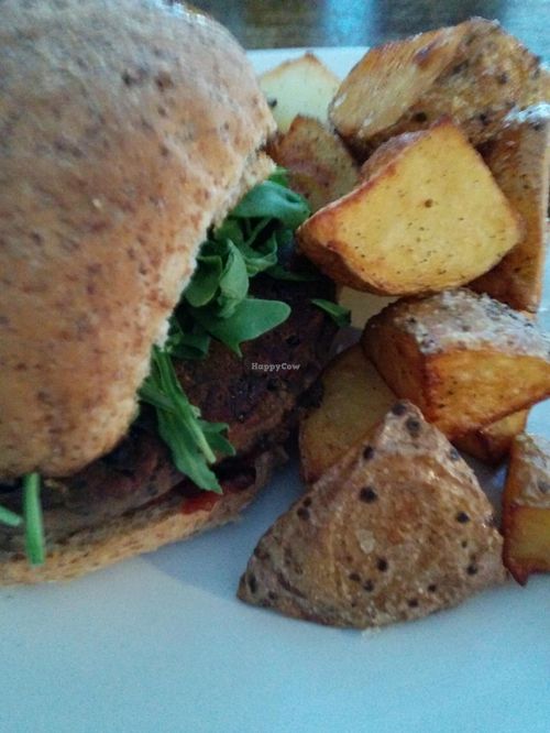 black-bean burger at Veg Bar in South West London